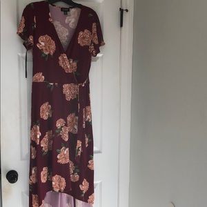 A. Byer floral wrap dress XL
